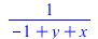 `/`(1, `*`(`+`(`-`(1), y, x))); 